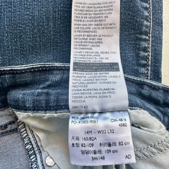 Denizen from Levi's Modern Slim Blue Jeans Skinny Size 14 - Picture 6 of 6